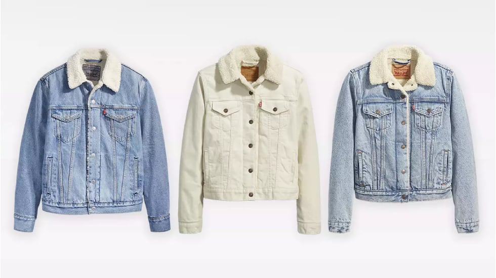 Chaqueta vaquera Levi's sherpa con mangas acolchadas.