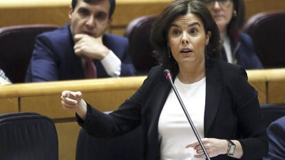 La vicepresidenta del Gobierno, Soraya Sáenz de Santamaría.