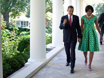 Los Obama en la Casa Blanca, en 2011.