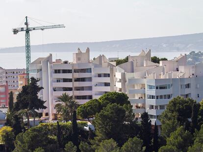 Viviendas en construcción en Palma (Mallorca), en enero de 2021.