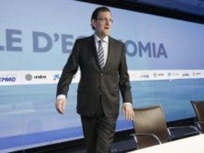 El presidente del Gobierno, Mariano Rajoy, en la clausura de la Reunión del Círculo de Economía.