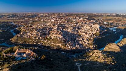 Vista área de la ciudad de Toledo.