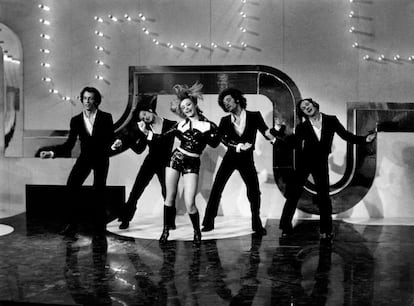Raffaella Carrà durante una actuación en la gala 'Un disco per l'estate' en 1971.