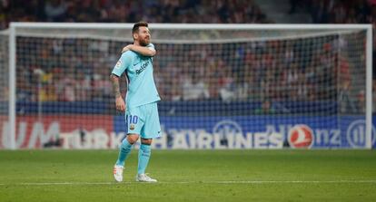 Messi, durante el partido ante el Atl&eacute;tico.