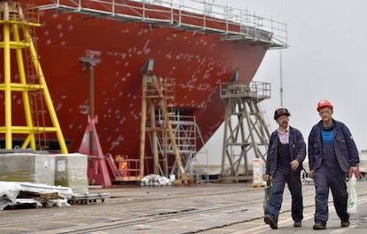 The shipyard in Saint-Nazaire.