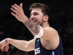 DALLAS, TEXAS - FEBRUARY 12: Luka Doncic #77 of the Dallas Mavericks reacts during play against the Sacramento Kings in the second half at American Airlines Center on February 12, 2020 in Dallas, Texas. NOTE TO USER: User expressly acknowledges and agrees that, by downloading and or using this photograph, User is consenting to the terms and conditions of the Getty Images License Agreement.   Ronald Martinez/Getty Images/AFP
 == FOR NEWSPAPERS, INTERNET, TELCOS &amp; TELEVISION USE ONLY ==