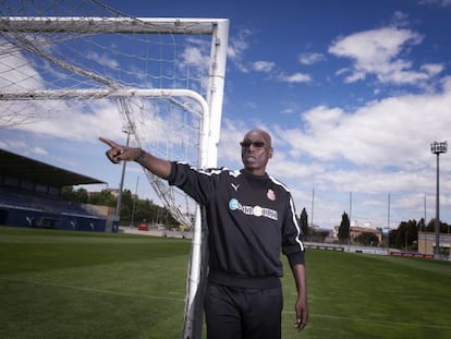 N&#039;Kono, en la ciudad deportiva del Espanyol.