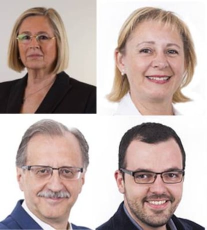 D'esquerra a dreta, Carmen de Rivera, María Valle, Antonio Espinosa i Sergio Sanz.