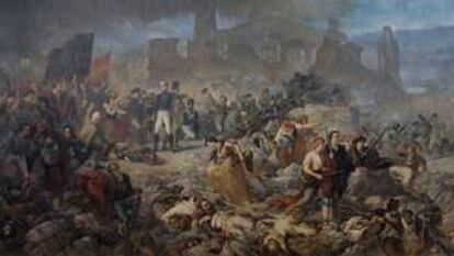 Quadre del setge de Girona durant la Guerra de la Independència.