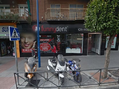 Vista de la clínica Funnydent de Leganés a Google Maps.