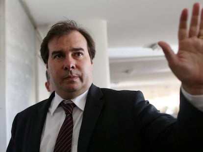 O presidente da Câmara, Rodrigo Maia.