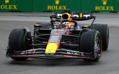 Max Verstappen de Red Bull durante la clasificación del GP de Canadá en el circuito de Montreal.