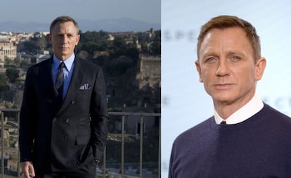 Ni con la ciudad eterna de fondo, el actor Daniel Craig sonríe. Puede que sea parte de su papel como James Bond.