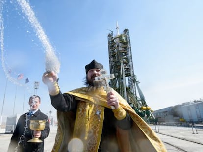 La ciencia y la religi&oacute;n se mezclan en la lanzadera de cohetes de Baikonur (Kazajst&aacute;n)