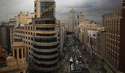 View of the new Gran Vía from Callao.