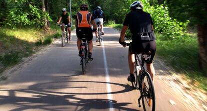 Anillo ciclista de Madrid, a la altura de la Casa de Campo.