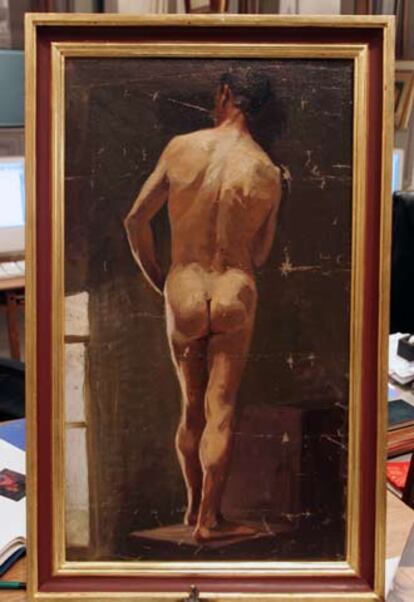 <i>Hombre desnudo de espaldas</i> (1898), de Pablo Picasso.
