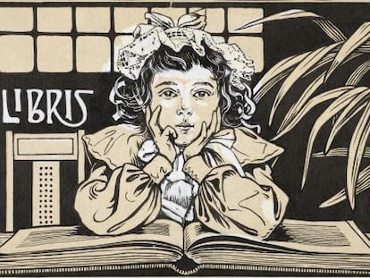 Ex-libris (Bebé Emma, 1904).