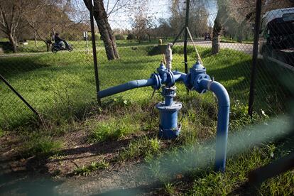 Uno de los sondeos con los que el Ayuntamiento de Cazalla de la Sierra extrae agua del acuífero. 