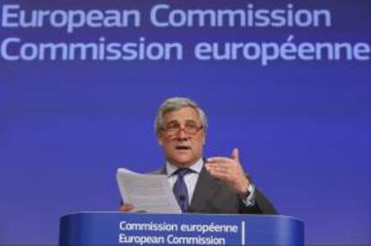 El comisario europeo de Industria, Antonio Tajani. EFE/Archivo