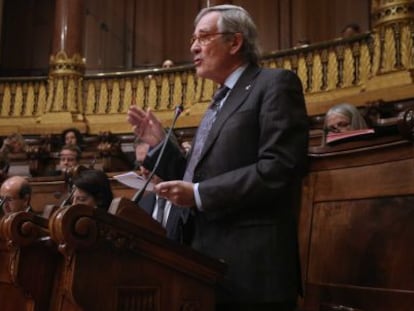 El alcalde de Barcelona, Xavier Trias, en un momento del Pleno.