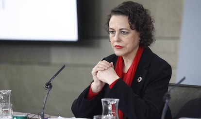 La ministra de Trabajo, Magdalena Valerio, durante la presentación del plan de empleo joven
