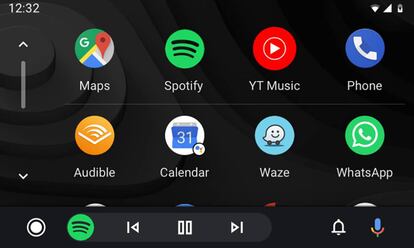 Interface de Android Auto de Google.