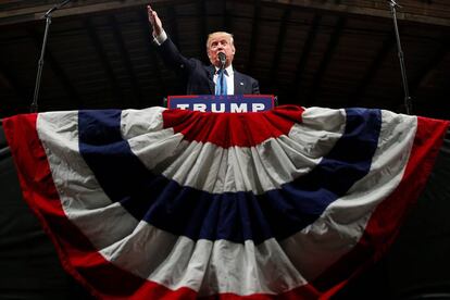Donald Trump en un acto de campaña.