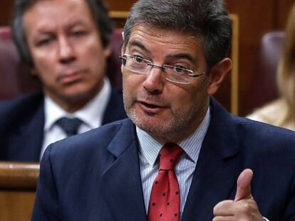 El ministre de Justícia, Rafael Catalá, durant la sessió de control al Govern aquest dimecres.