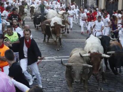 El alcalde de Pamplona defiende el uso del antideslizante y se muestra dispuesto a hablar sobre los cabestros