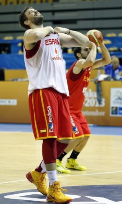 Marc Gasol, durante un entrenamiento.