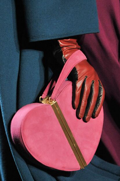 Bomboneras con forma de corazón en el desfile de Diane Von Furstenberg.