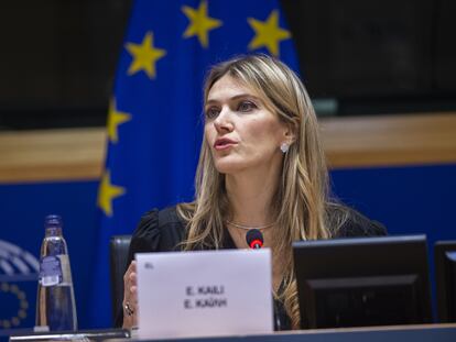 Eva Kaili, el día 7 en la sede del Parlamento Europeo de Bruselas.