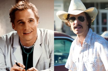 Enfermo de Sida, bróker, detective. Para Matthew McConaughey el año pasado ha sido sin duda el de la consagración. Poco queda del rubito que flirteaba con Jennifer López en 'Planes de boda' (en 2001, en la imagen de la izquierda). O del explorador descamisado de 'Sahara'. A fuerza de papeles protagonistas y actuaciones sobresalientes, el intérprete se ha ganado la admiración de críticos y público. Y ahora también el Oscar a mejor actor protagonista por 'Dallas buyers club', papel por el que perdió 17 kilos. Aunque el intérprete tejano (Uvalde, 1969) también deja su huella al principio de otra de las favoritas para la estatuilla, 'El lobo de Wall Street'. Y a la vez, hechiza a los estadounidenses cada domingo en la flamante serie de HBO 'True detective'. Como él, la historia reciente de Hollywood está llena de actores que, tras años en la sombra, consiguieron pasar a la luz, y a los Oscar.