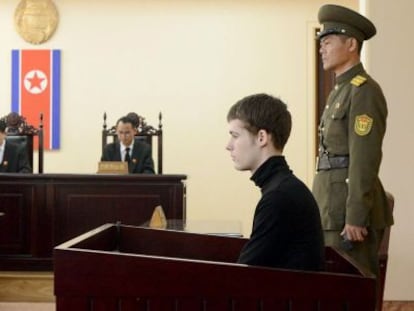 Matthew Todd Miller, en su juicio en Corea del Norte.