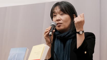 Han Kang, ganadora del premio Nobel de Literatura, en noviembre de 2023 en Seúl.