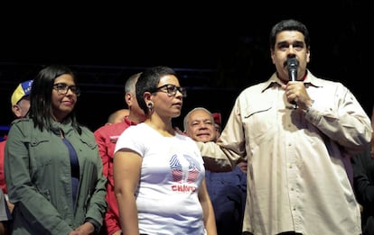 El presidente venezolano, Nicolás Maduro, en un acto con simpatizantes el pasado domingo.