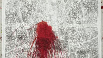 'Faltplan 1', obra de Hermann Nitsch.
