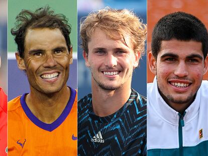 Jugadores de cuartos del Roland Garros 2022.