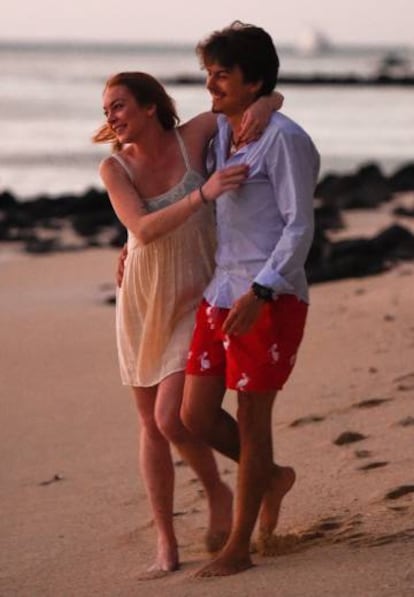 Lindsay Lohan y Egor Tarabasov, en las Islas Mauricio el pasado mes de mayo.