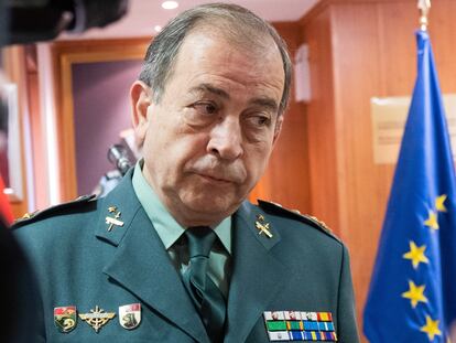 El general Francisco Espinosa, en prisión por el 'caso Mediador', en una imagen de 2020 en Logroño, cuando estaba en activo y coordinaba el proyecto GAR-SI SAHEL.