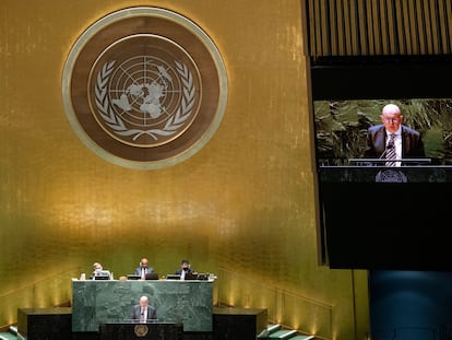 Vasily Nebenzya, embajador de Rusia en la ONU, el miércoles pasado en la sede del organismo en Nueva York.