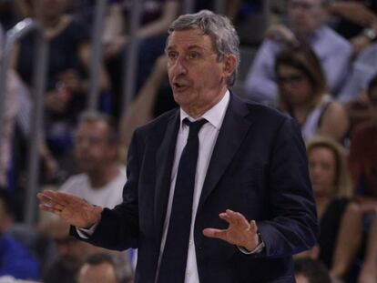 Svetislav Pesic, en la final de la ACB contra el Madrid.