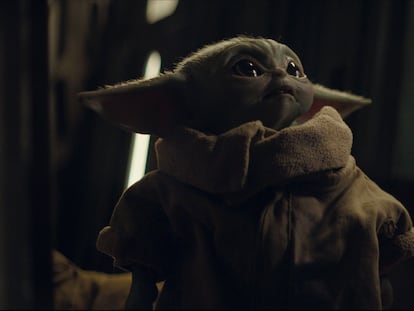 Baby Yoda en una imagen de 'The Mandalorian', de Disney +.