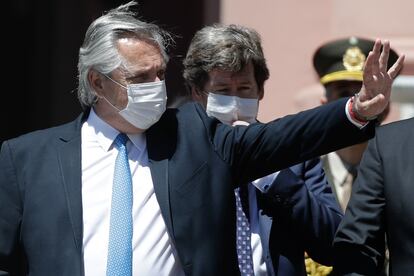 El presidente de Argentina, Alberto Fernández, el 27 de octubre en un homenaje realizado en Buenos Aires por el décimo aniversario del fallecimiento del expresidente Néstor Kirchner.