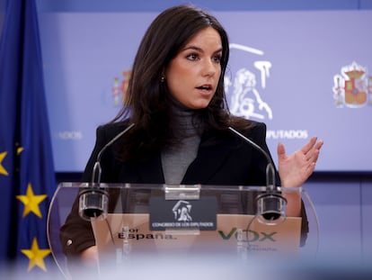 La portavoz de Vox en el Congreso, Pepa Millán.
