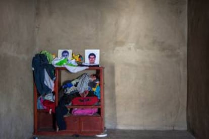 El retrato de uno de los siete leñadores asesinados hace un mes en la zona serrana del municipio.