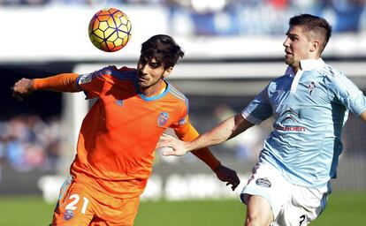 André Gomes, amb Fontàs en un València-Celta.