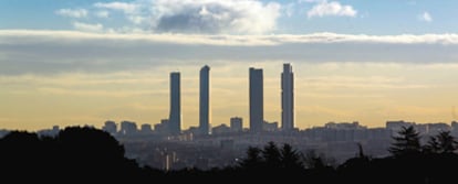 Panorámica de Madrid el 14 de febrero, después de llover.