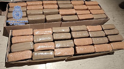 Bundles of cocaine seized in Marbella (Málaga) in 2022.